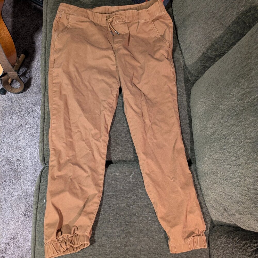 Bottoms Lab Advanced Joggers - Khaki Chino Stretch Joggers